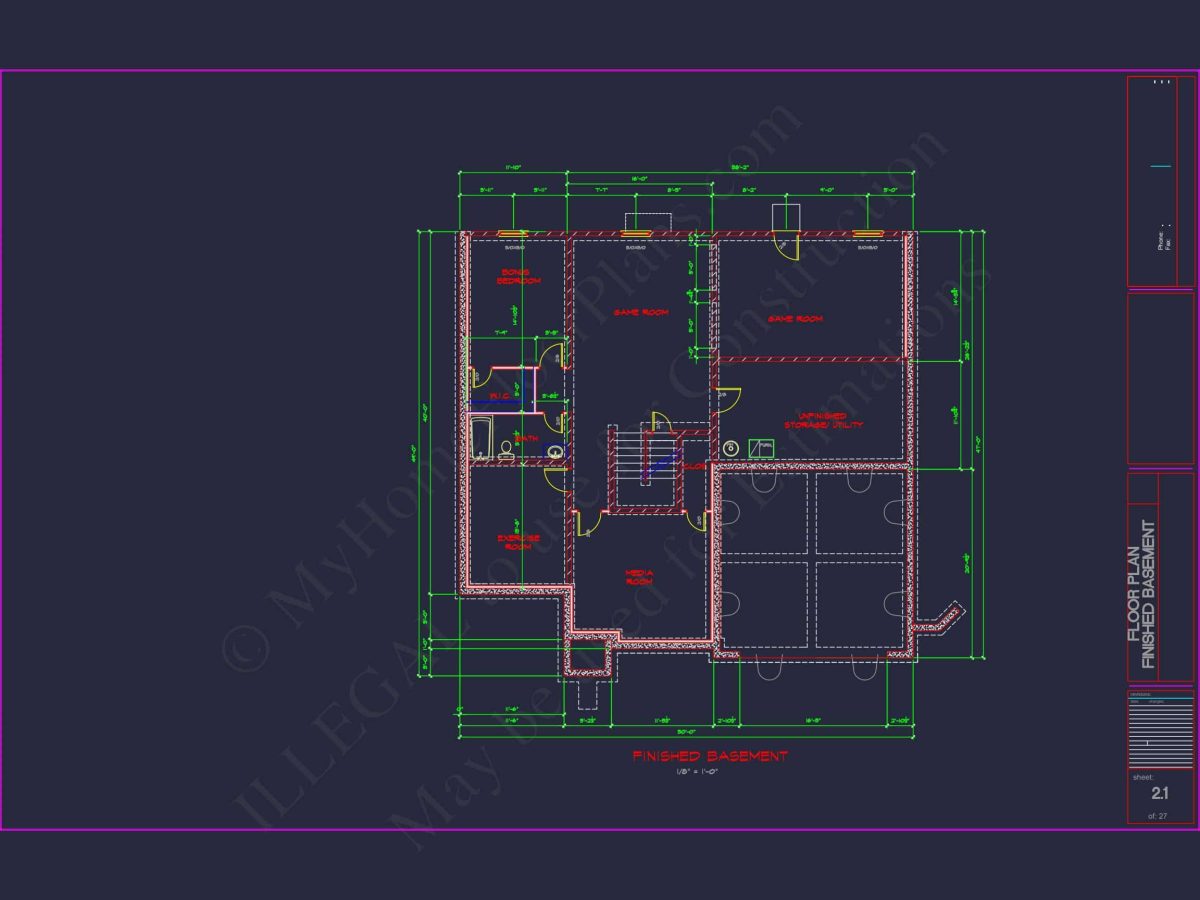 Luxury house Plan with 2 Floors, 6 Bedrooms, and CAD Designs