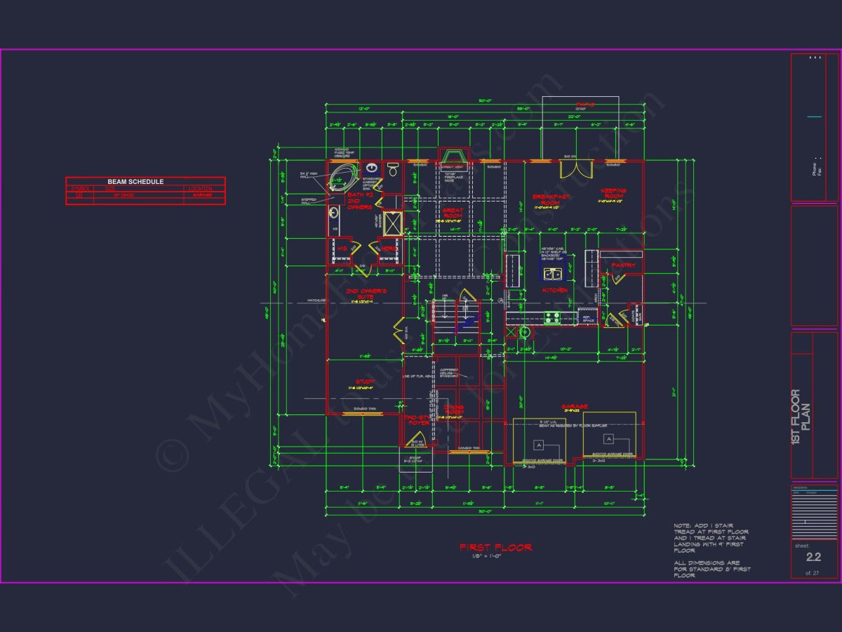 Luxury house Plan with 2 Floors, 6 Bedrooms, and CAD Designs