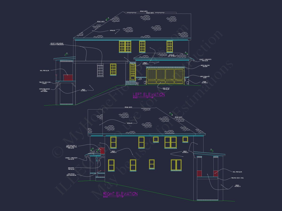Luxury house Plan with 2-Story Design, CAD & Blueprint Features