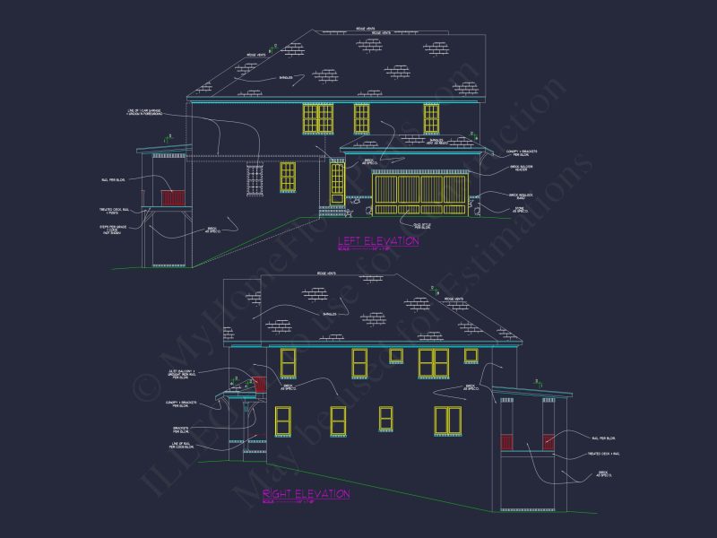 Luxury house Plan with 2-Story Design, CAD & Blueprint Features