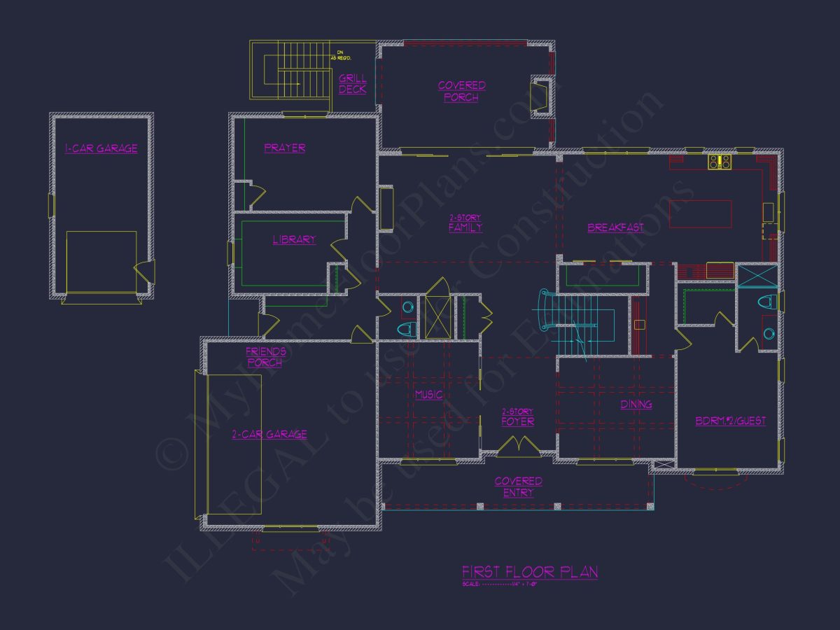 Luxury house Plan with 2-Story Design, CAD & Blueprint Features