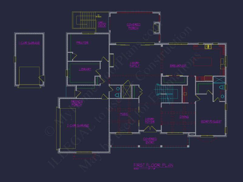 Luxury house Plan with 2-Story Design, CAD & Blueprint Features