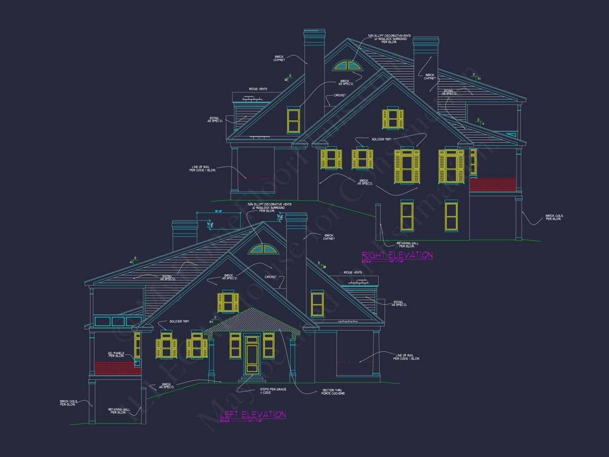 Luxury house Plan with 2-Story Designs and CAD Blueprints
