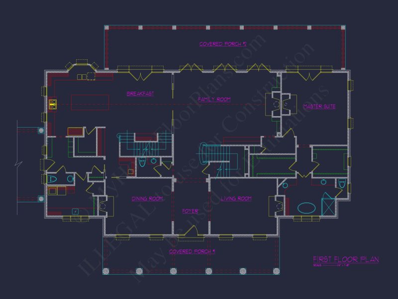 Luxury house Plan with 2-Story Designs and CAD Blueprints