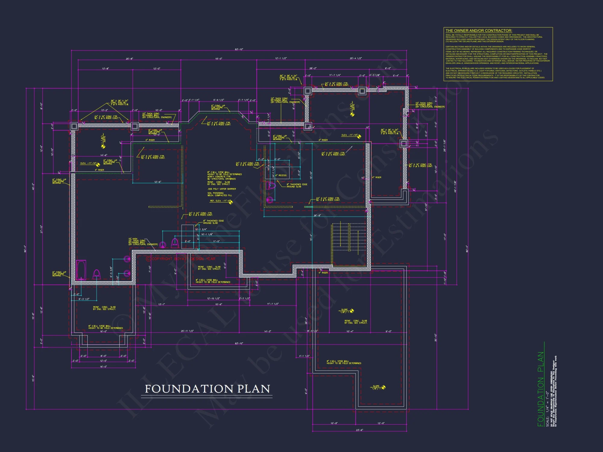 Luxury house Plan with 2-Story Layout, 4 Bedrooms & CAD Designs