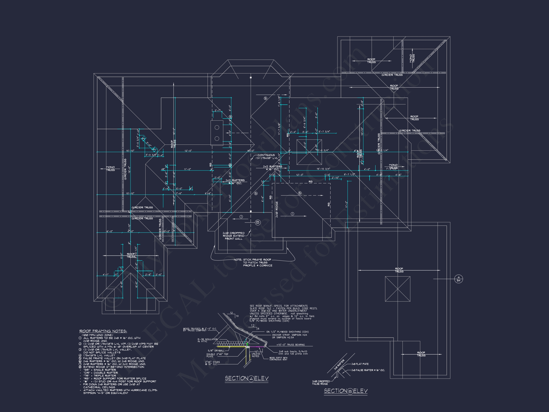 Luxury Home Plan with 2-Story Layout,4 Bedrooms & CAD Designs