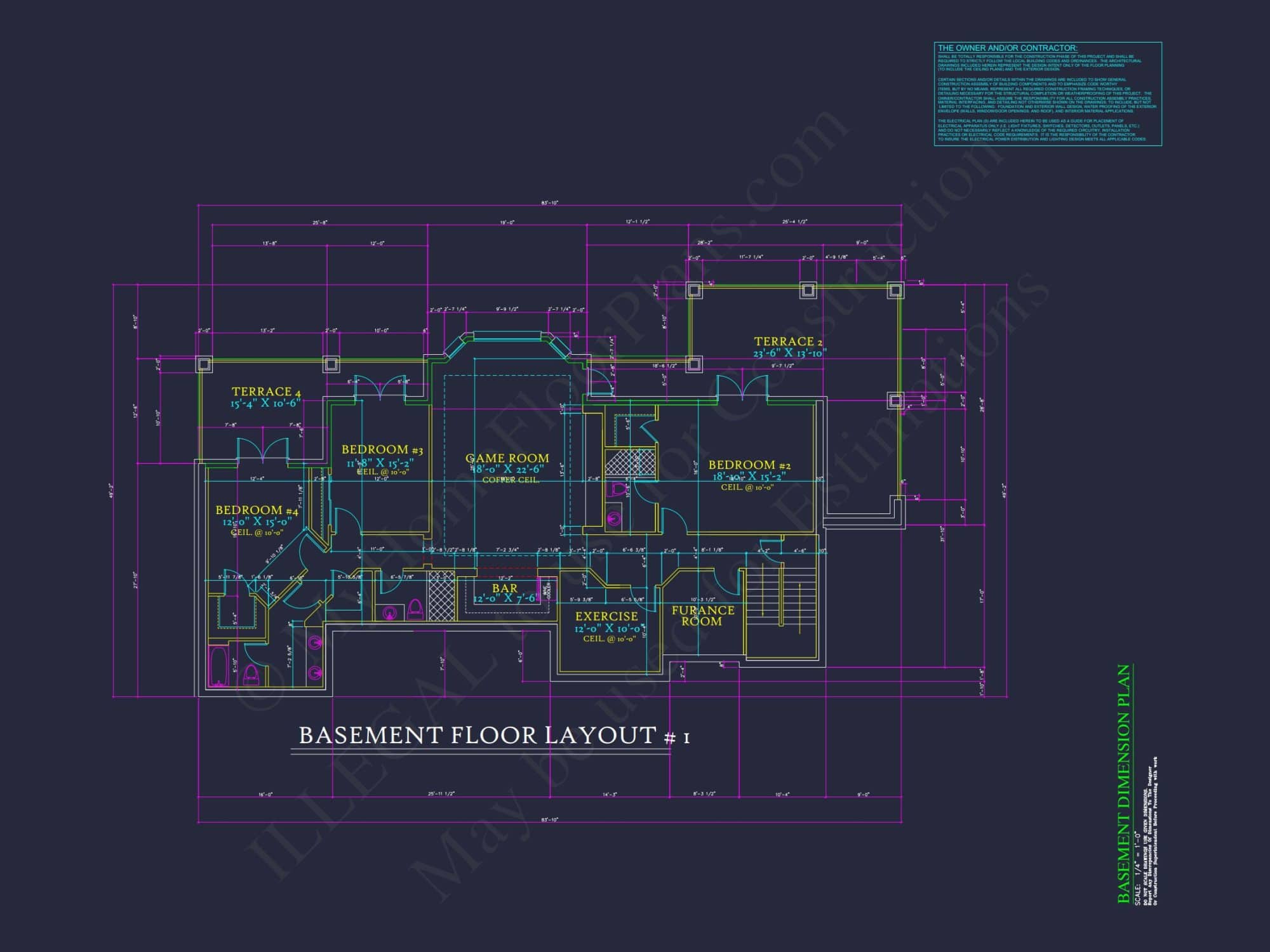 Luxury house Plan with 2-Story Layout, 4 Bedrooms & CAD Designs