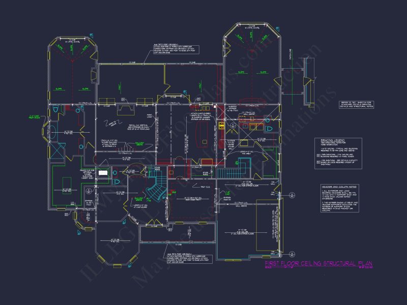 Luxury house Plan with 3 Floors, CAD Blueprint & Designs