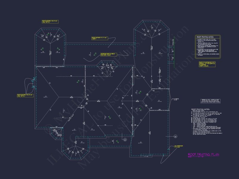 Luxury house Plan with 3 Floors, CAD Blueprint & Designs
