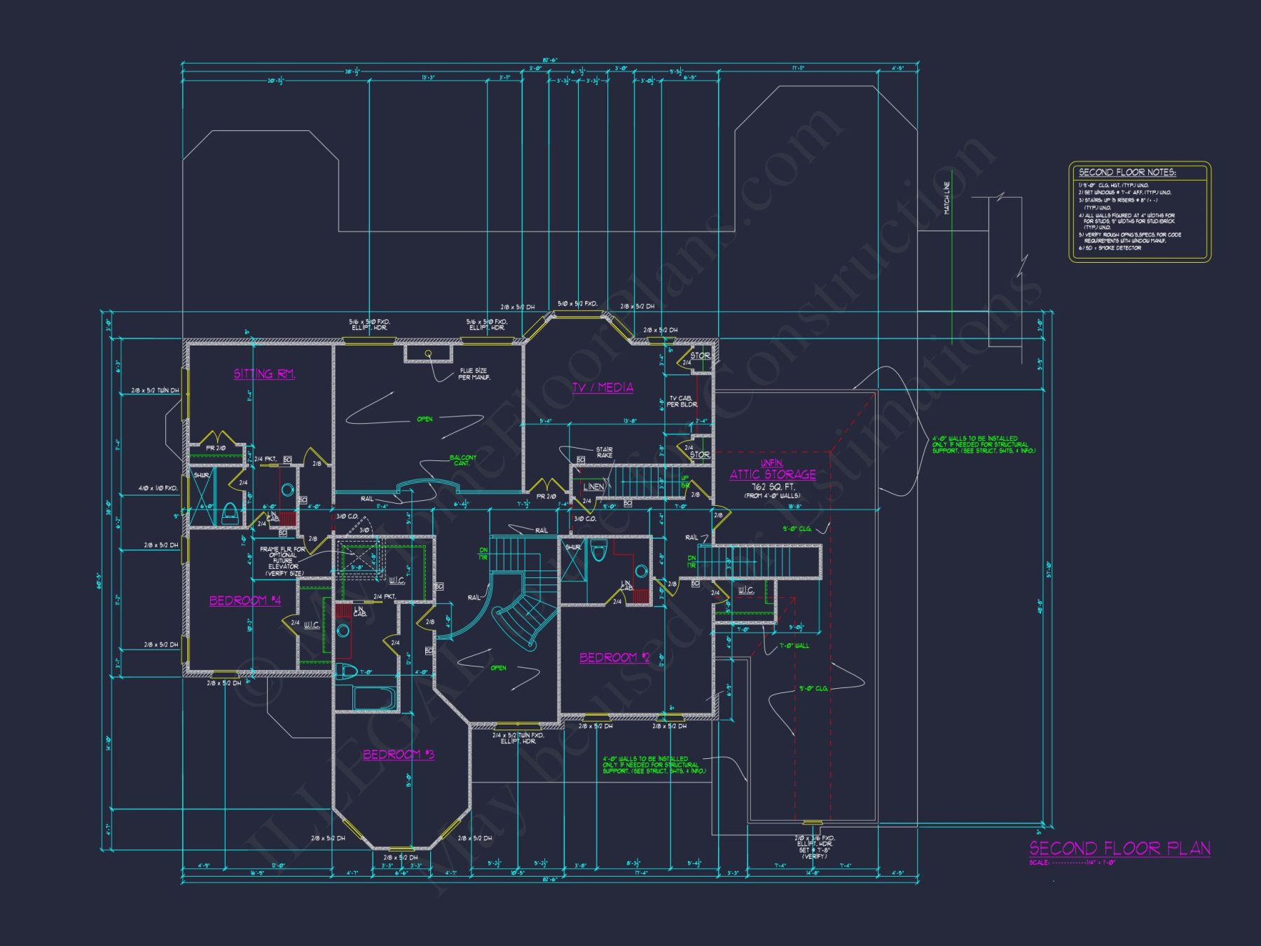 Luxury house Plan with 3 Floors, CAD Blueprint & Designs