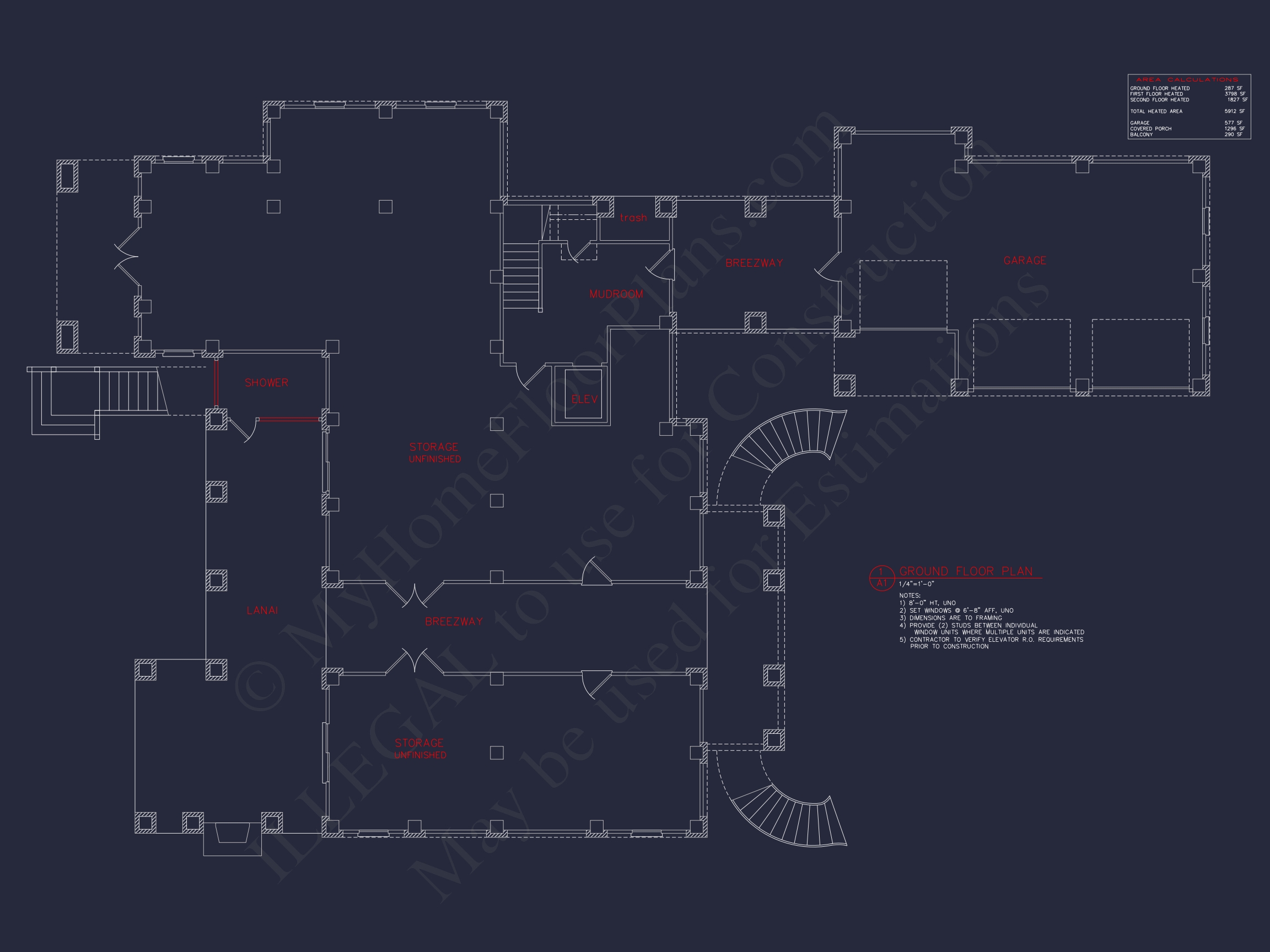 Luxury Home Plan with 3 Floors,CAD Blueprints,and Classic Designs