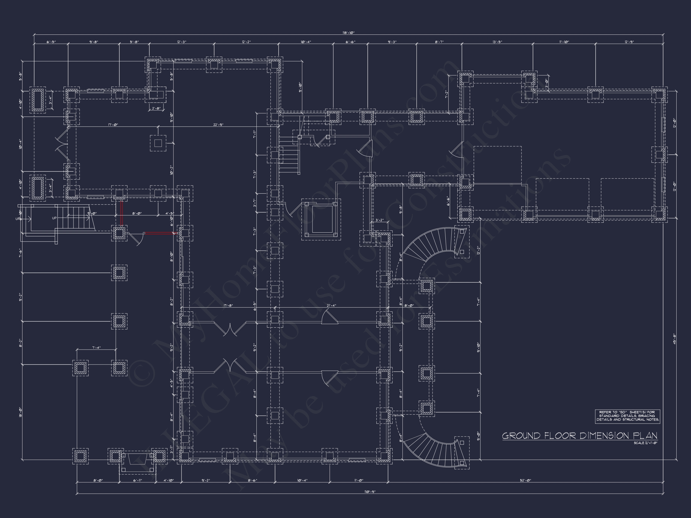 Luxury Home Plan with 3 Floors,CAD Blueprints,and Classic Designs