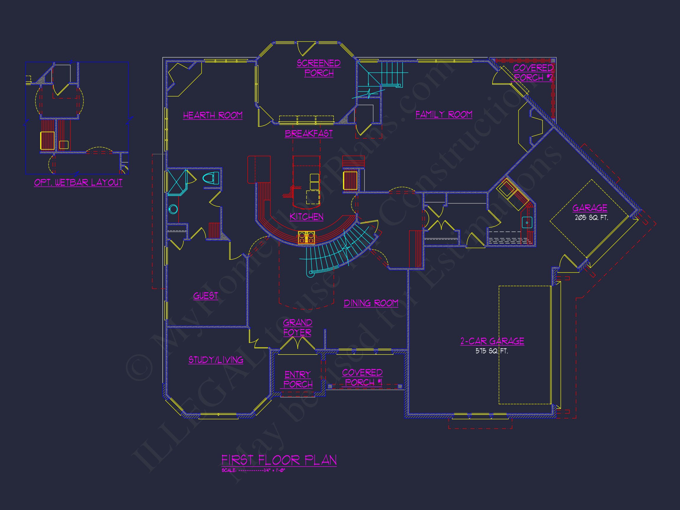 Luxury house Plan with 3 Floors,CAD Designs & Blueprint