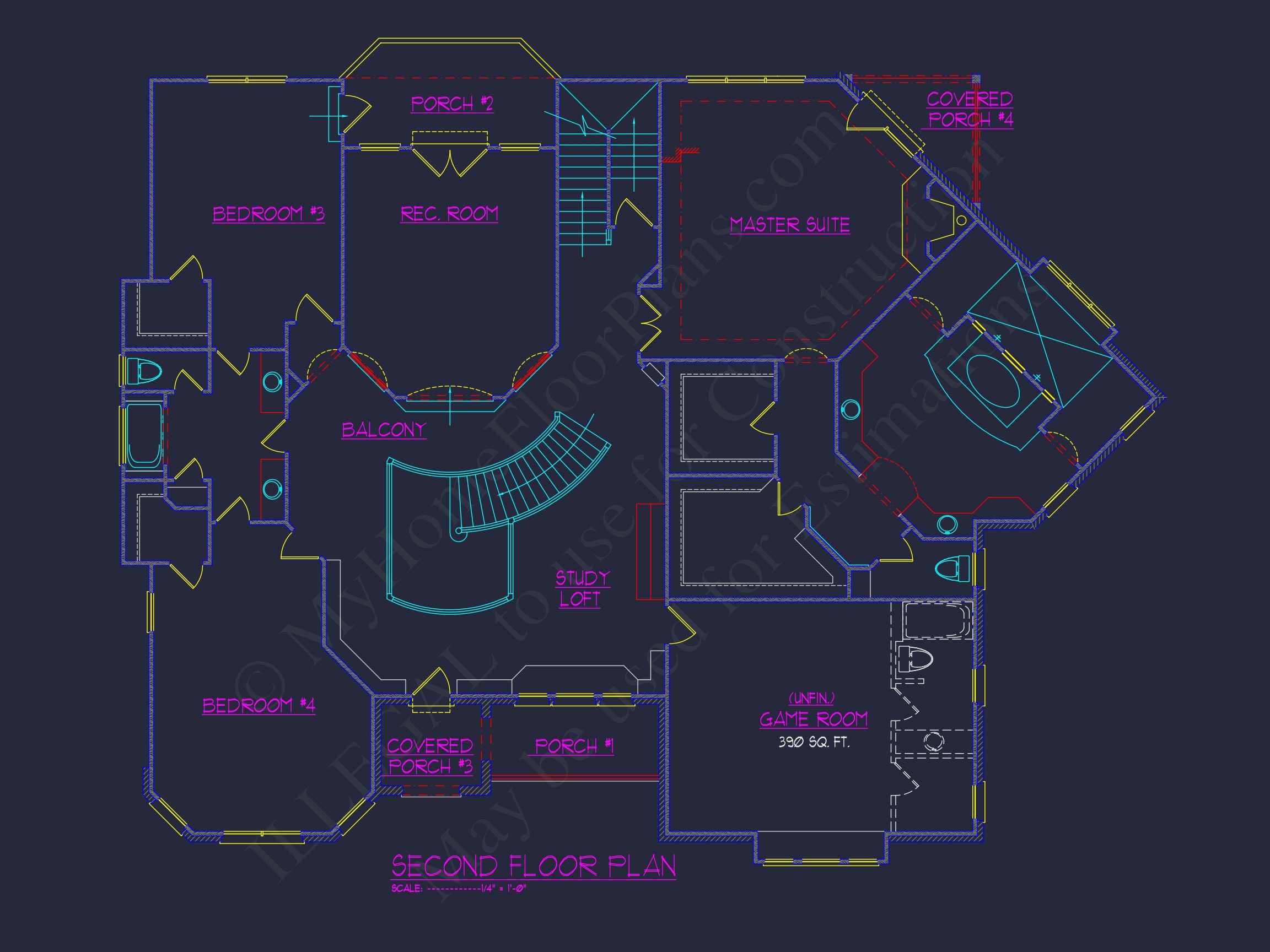 Luxury house Plan with 3 Floors,CAD Designs & Blueprint