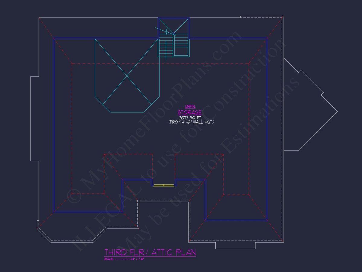 Luxury house Plan with 3 Floors, CAD Designs & Blueprint