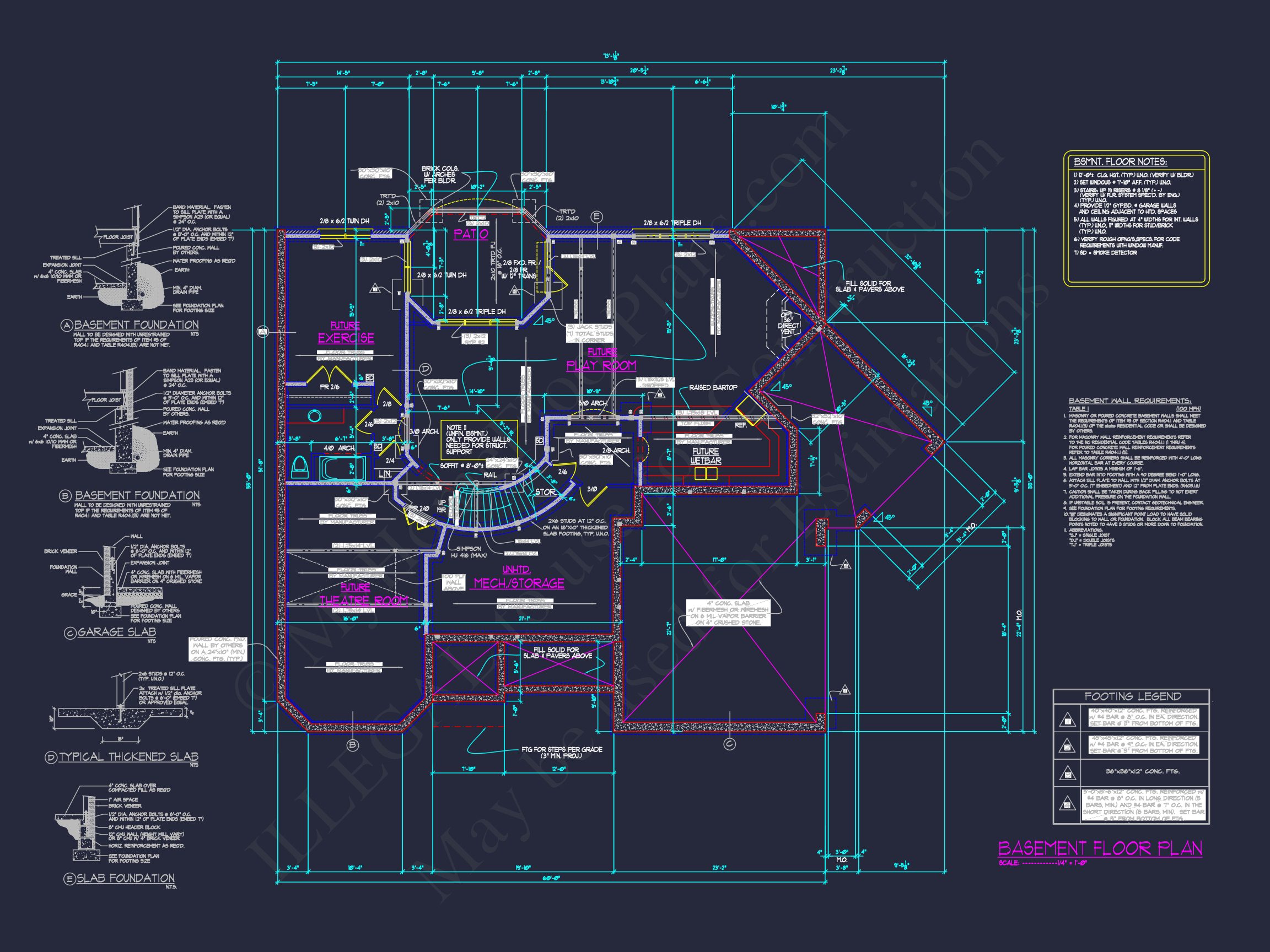 Luxury house Plan with 3 Floors,CAD Designs & Blueprint