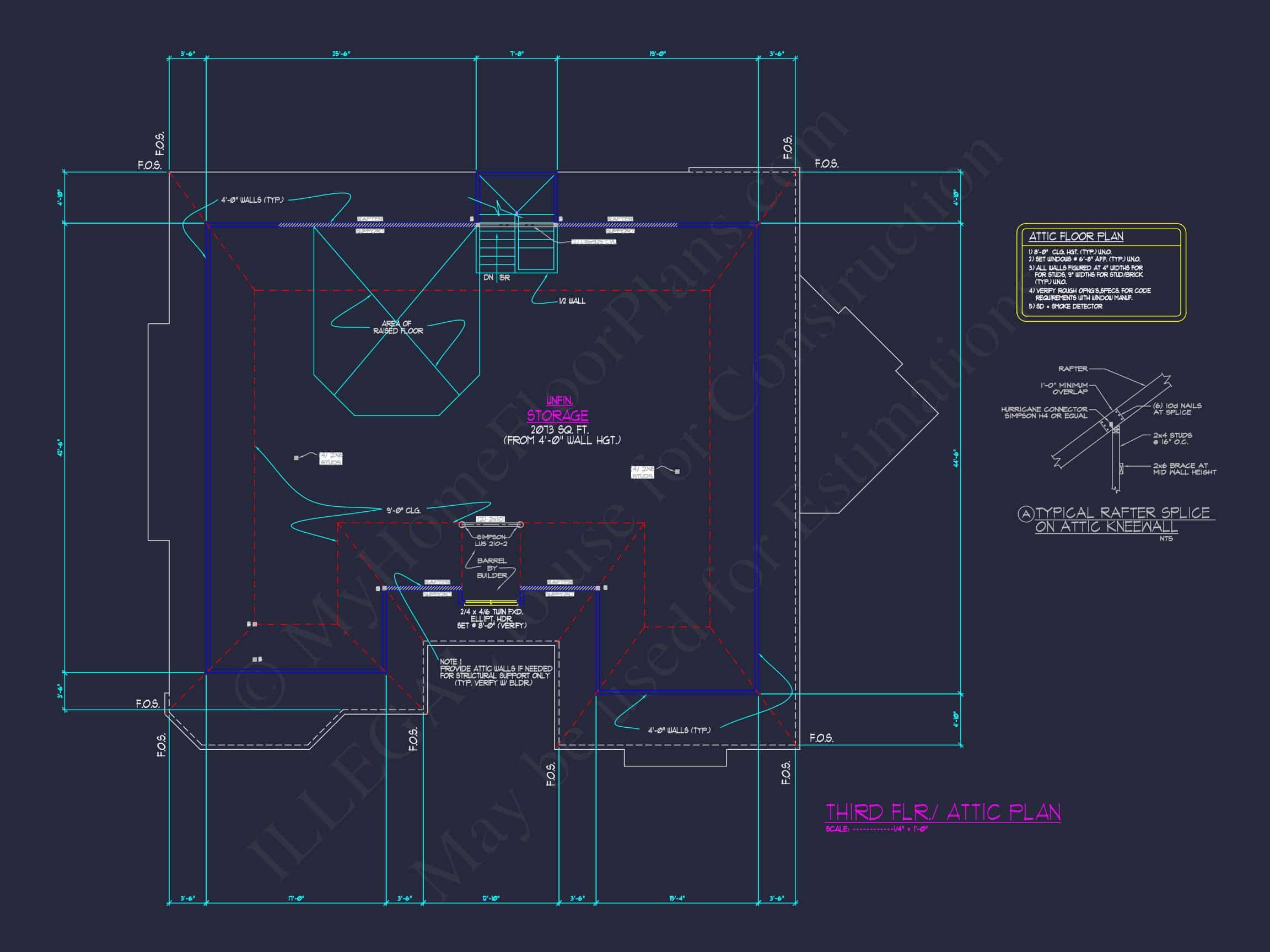 Luxury house Plan with 3 Floors,CAD Designs & Blueprint
