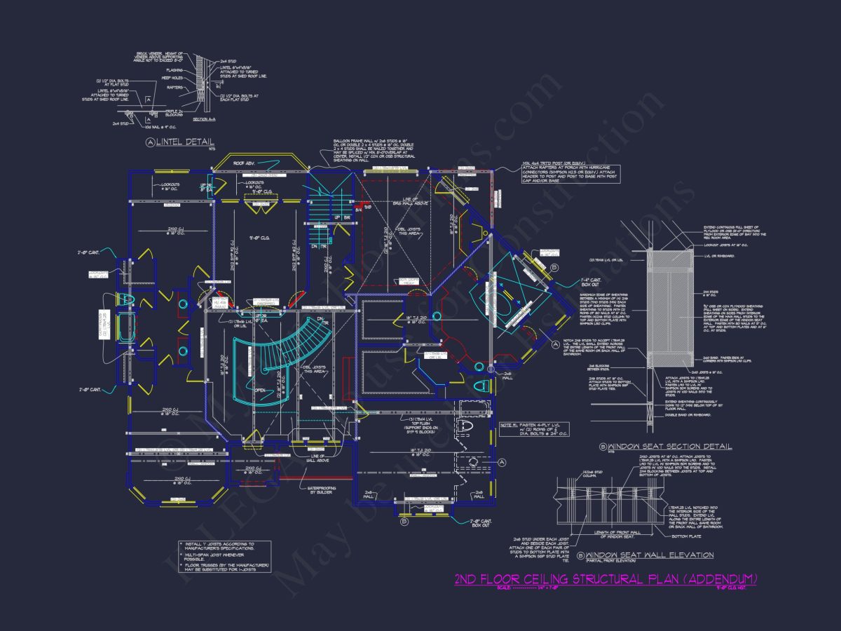 Luxury house Plan with 3 Floors, CAD Designs & Blueprint