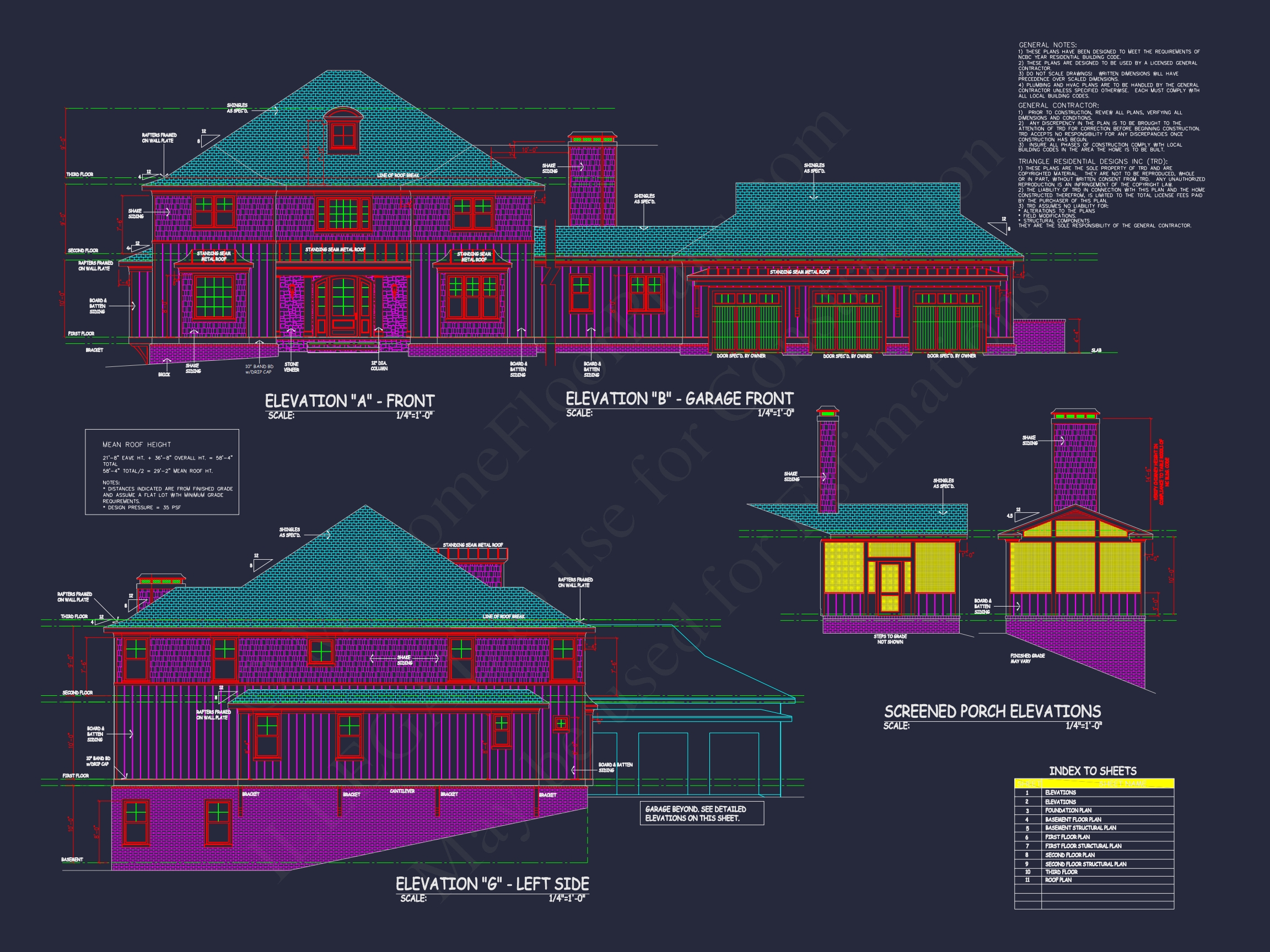 Luxury Home Plan with 3 Story Architecture and Open Floor Plan