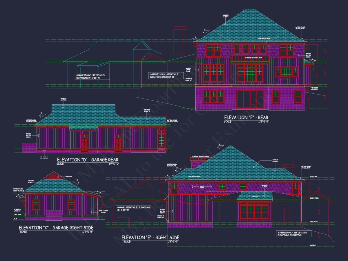 Luxury house Plan with 3 Story Architecture and Open Floor Plan