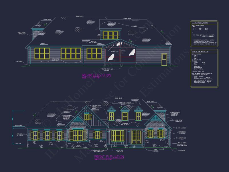 Luxury house Plan with 4 Bedrooms, CAD Designs & Blueprint