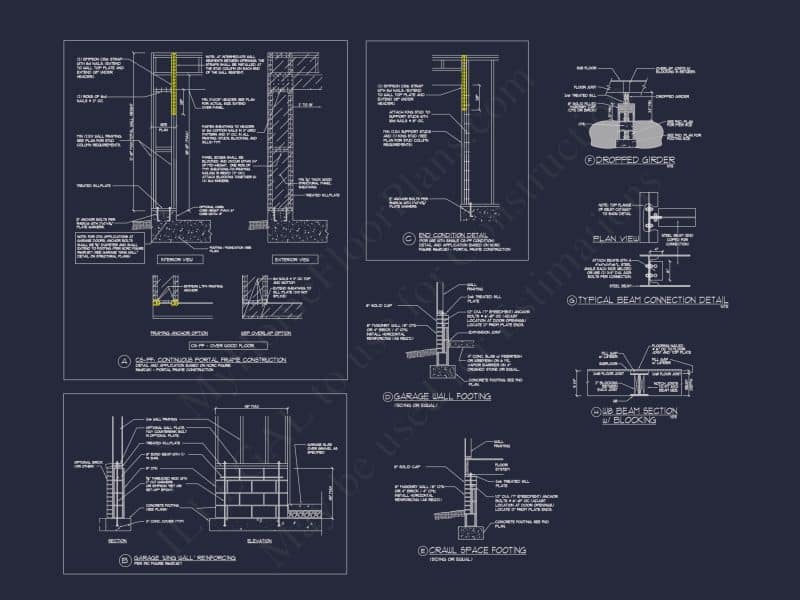 Luxury house Plan with 5 Bedrooms and Detailed CAD Designs