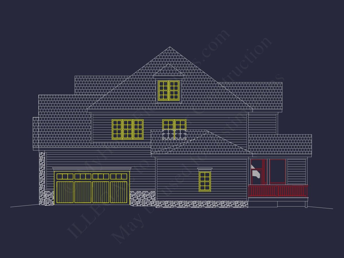 Luxury house Plan with 5 Bedrooms and Detailed CAD Designs