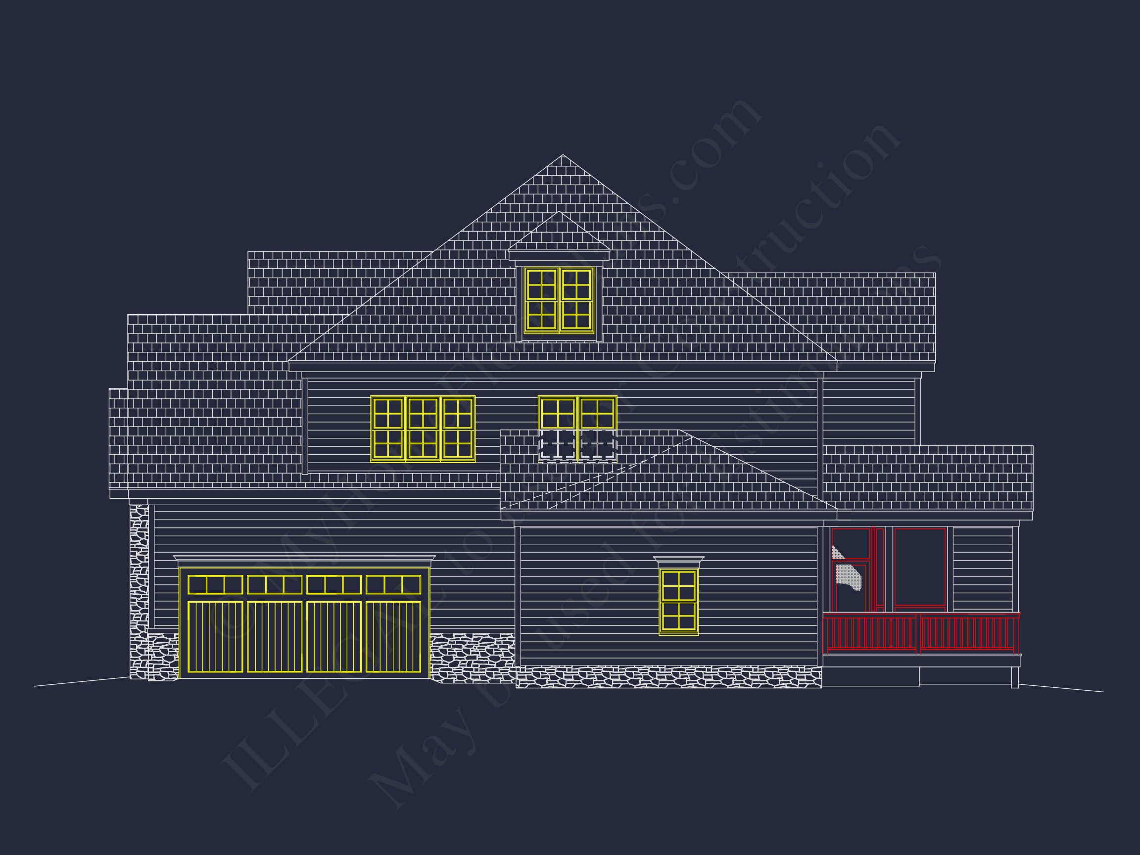 Luxury house Plan with 5 Bedrooms and Detailed CAD Designs