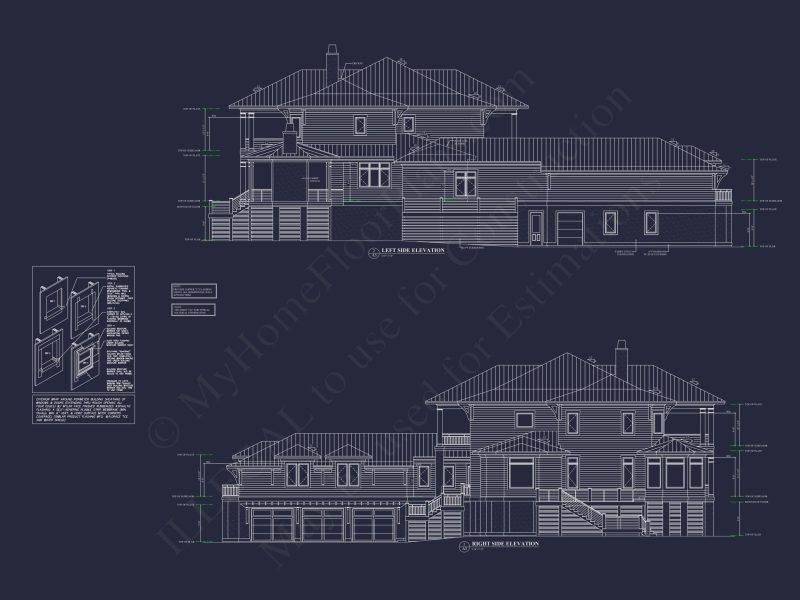 Luxury house Plan with 5 Bedrooms, 2 Floors, and Modern Designs