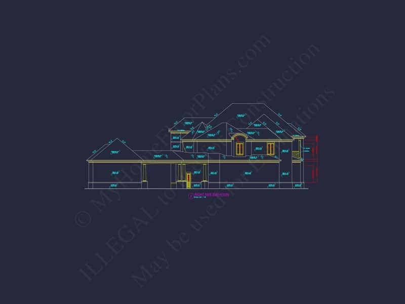 Luxury house Plan with 5 Bedrooms, CAD Designs & Vaulted Ceilings