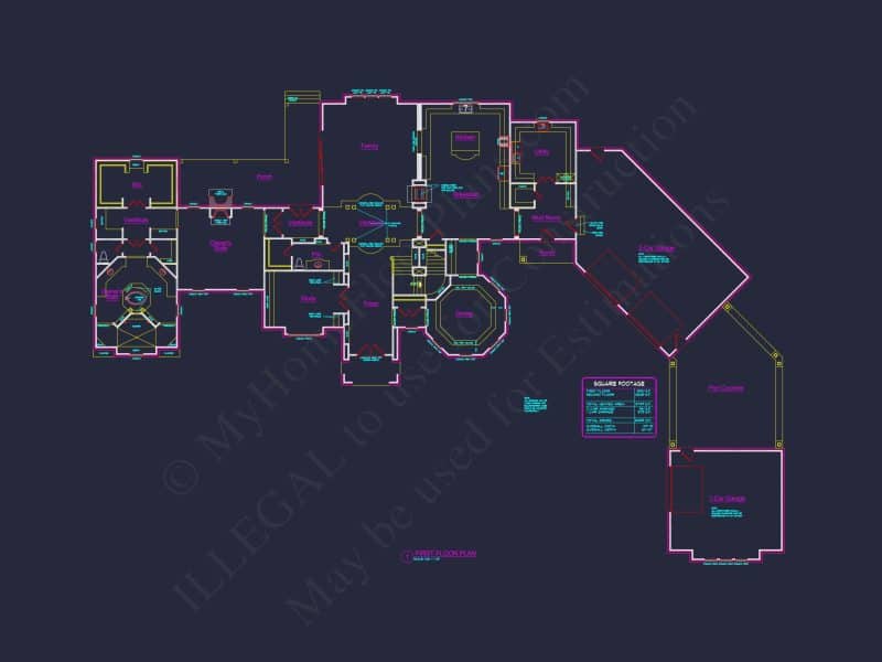 Luxury house Plan with 5 Bedrooms, CAD Designs & Vaulted Ceilings