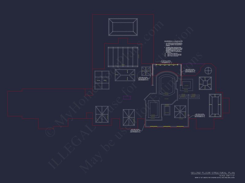 Luxury house Plan with 5298 Sq. Ft. CAD Blueprint & Designs