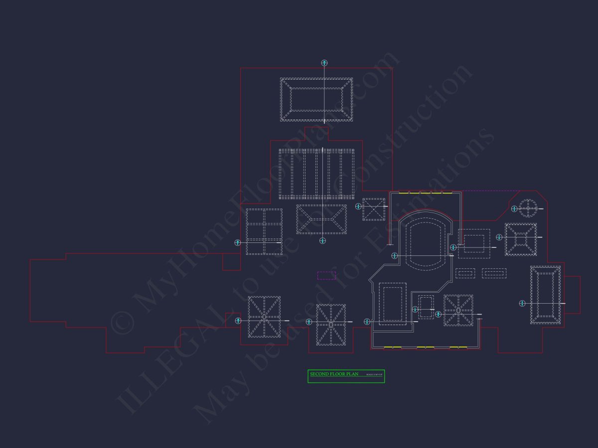 Luxury house Plan with 5298 Sq. Ft. CAD Blueprint & Designs