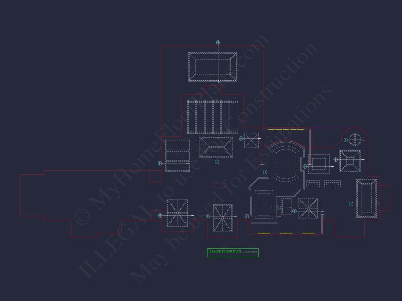 Luxury house Plan with 5298 Sq. Ft. CAD Blueprint & Designs