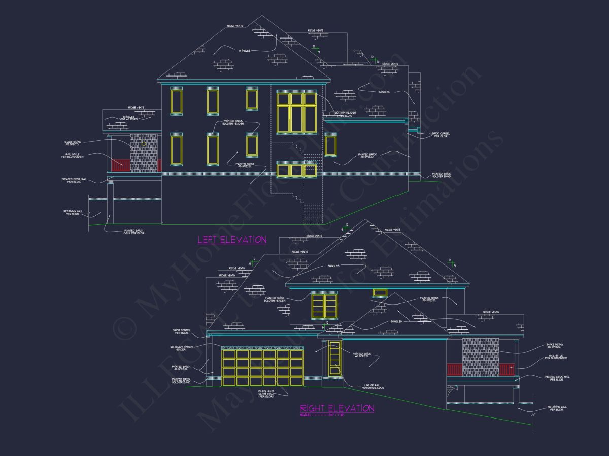 Luxury house Plan with 6 Bedrooms, 7 Baths, and 3 Stories