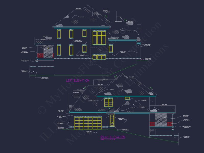 Luxury house Plan with 6 Bedrooms, 7 Baths, and 3 Stories