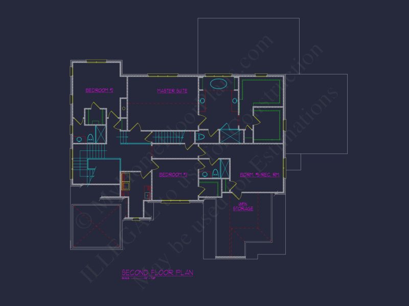 Luxury house Plan with 6 Bedrooms, 7 Baths, and 3 Stories