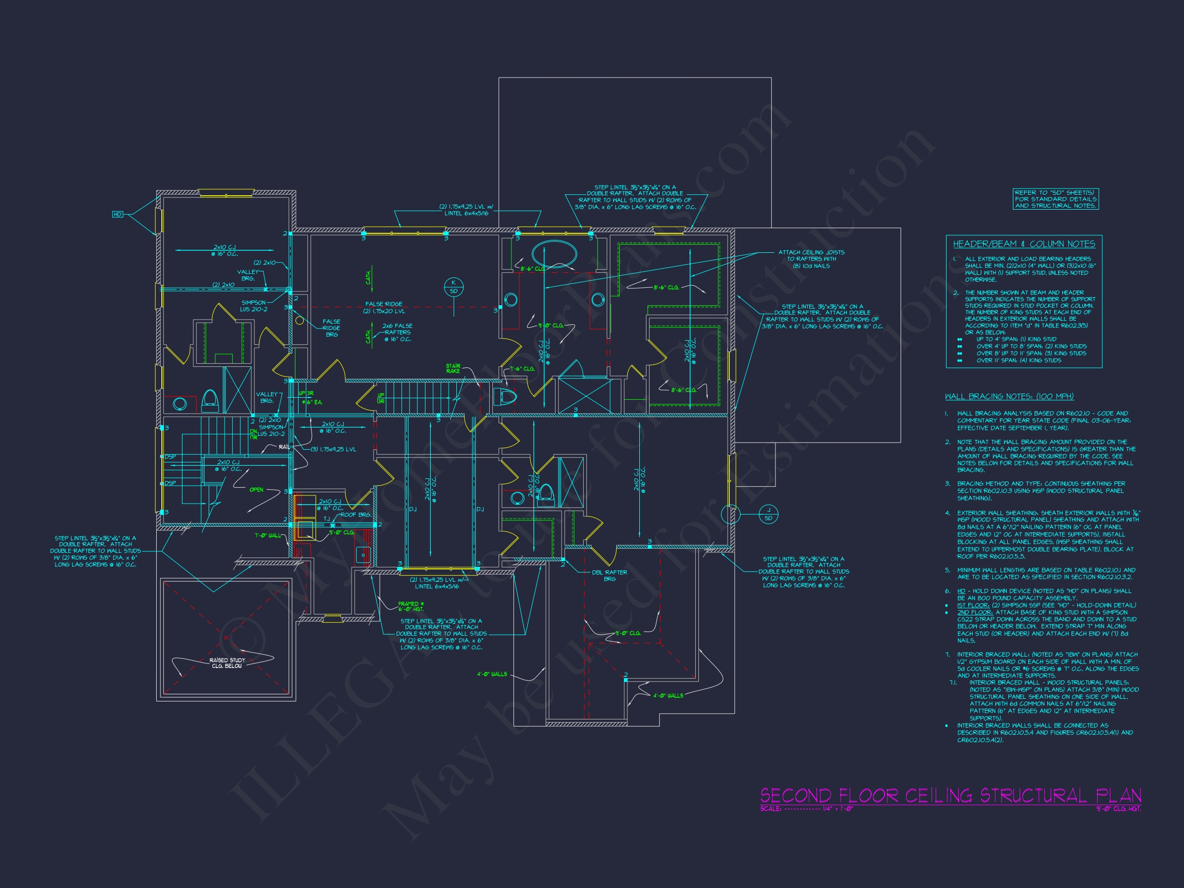 Luxury Home Plan with 6 Bedrooms