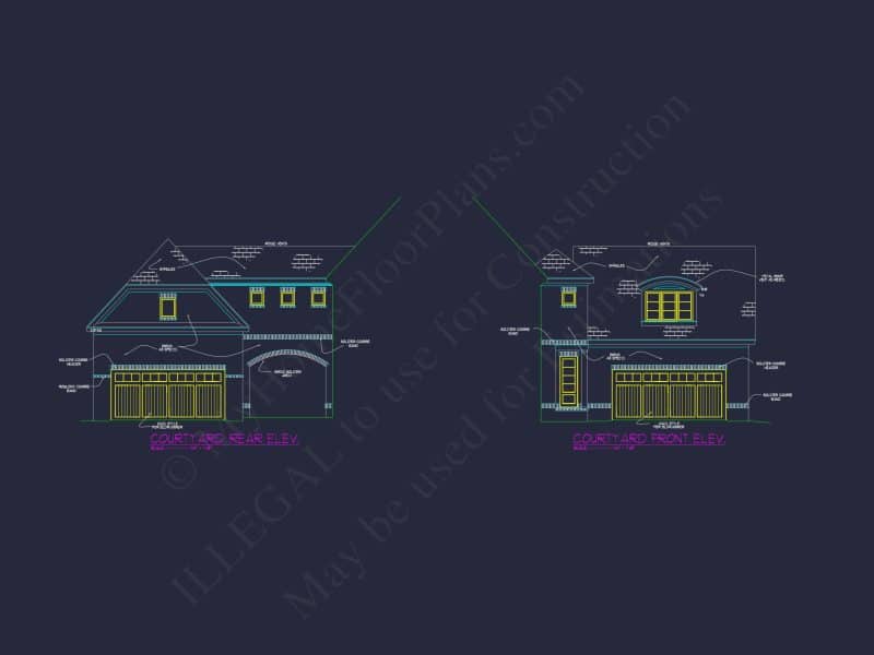 Luxury house Plan with CAD Architecture and Detailed Blueprints