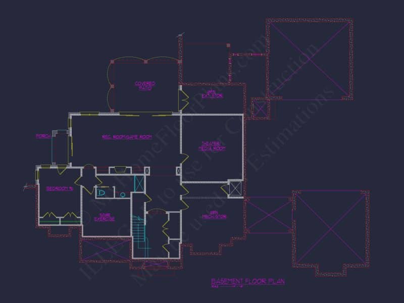 Luxury house Plan with CAD Architecture and Detailed Blueprints