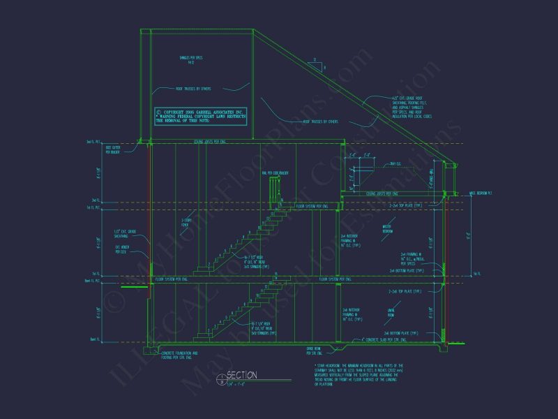 Luxury house Plan with CAD Blueprint: 4 Beds, 2 Stories, 3-Car Garage