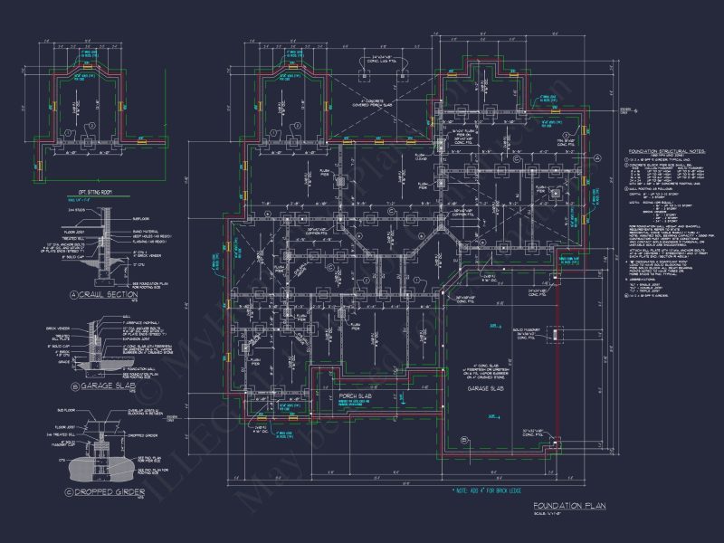 Luxury house Plan with CAD Blueprint: 4 Beds, 2 Stories, 3-Car Garage