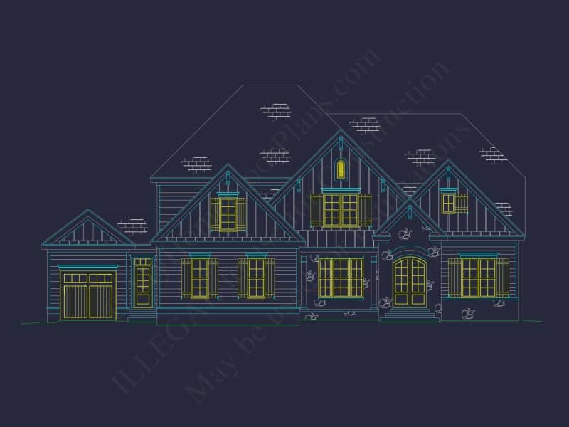 Luxury house Plan with CAD Blueprint and Modern Designs