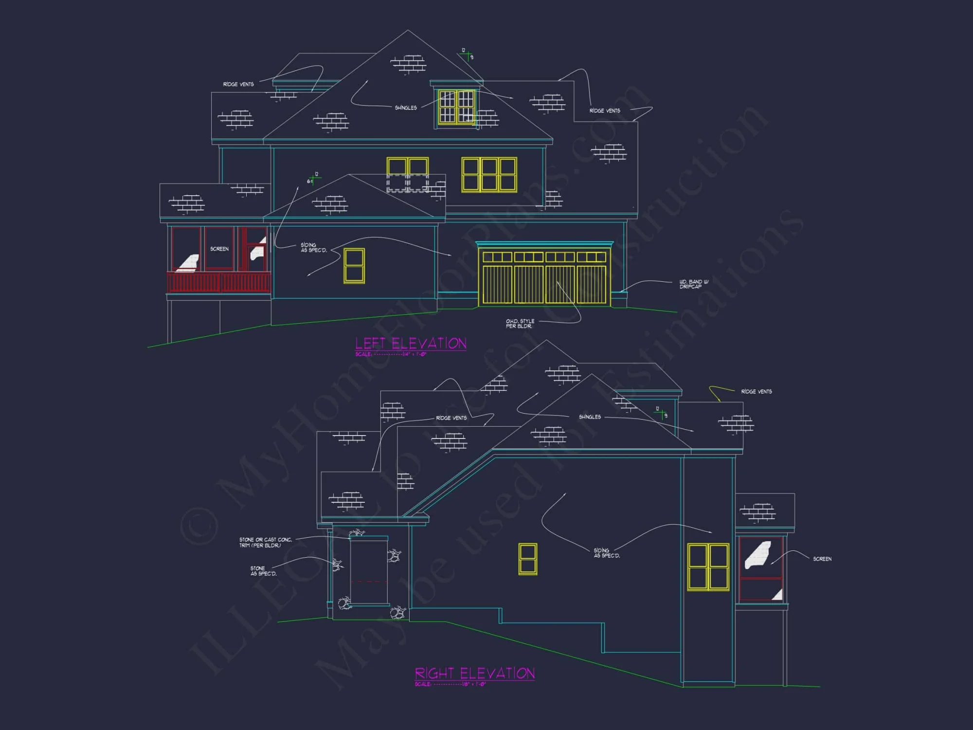 Luxury house Plan with CAD Blueprint and Modern Designs
