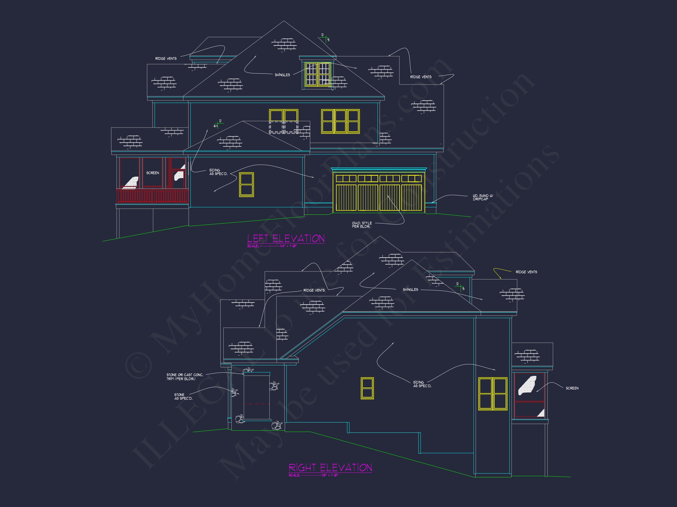 Luxury Home Plan with CAD Blueprint and Modern Designs