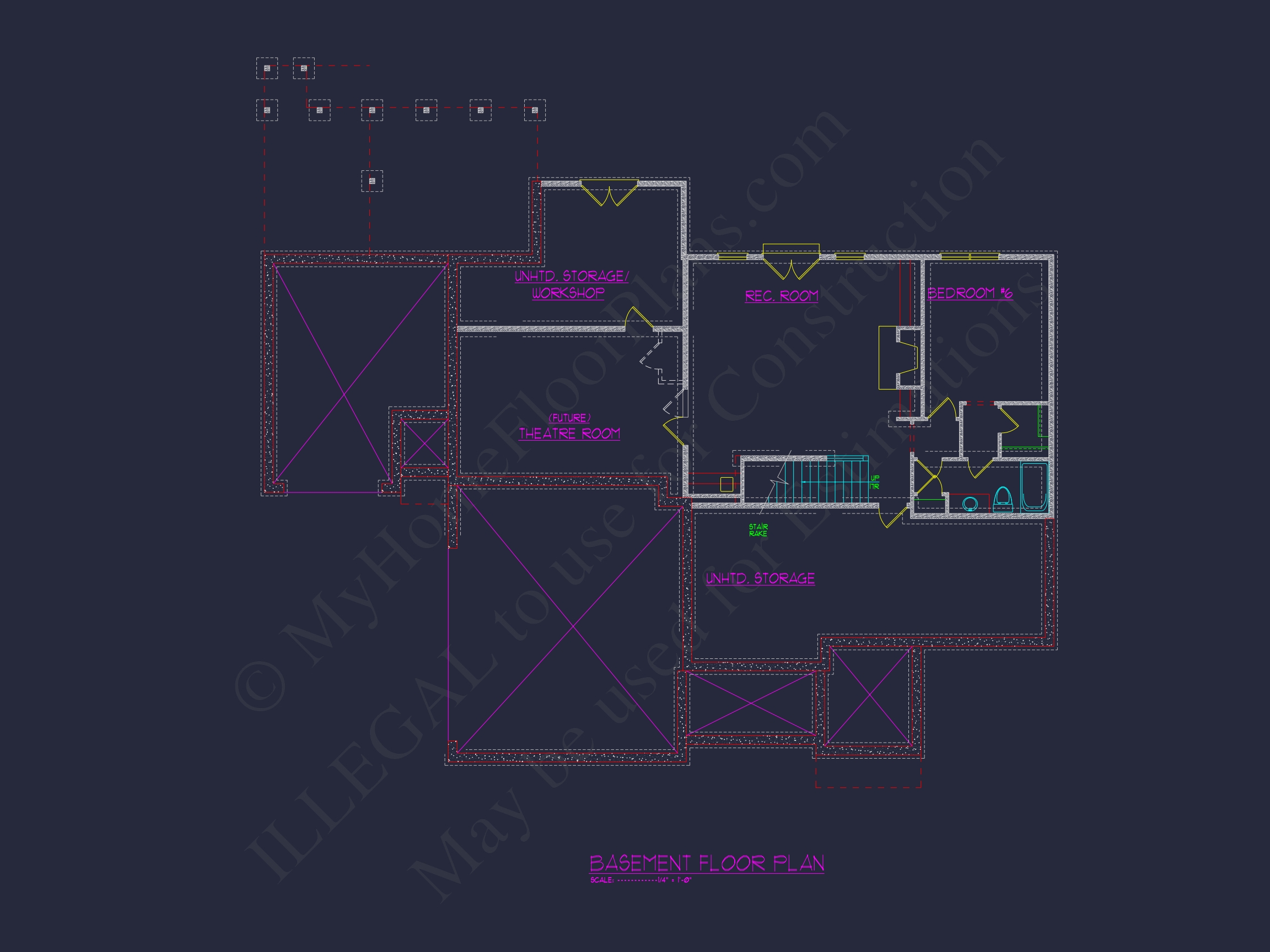 Luxury Home Plan with CAD Blueprint and Modern Designs