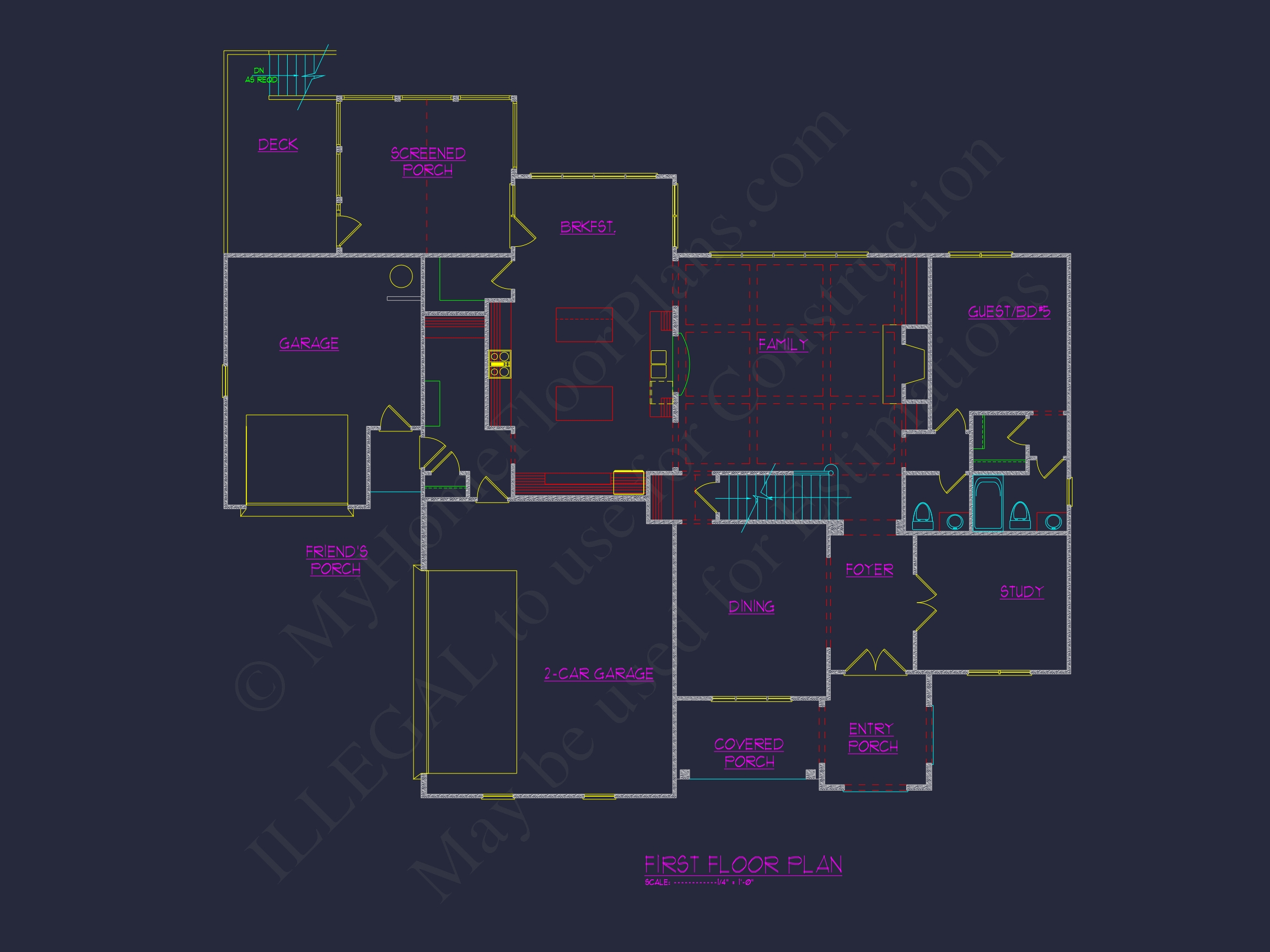 Luxury Home Plan with CAD Blueprint and Modern Designs