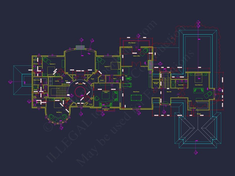 Luxury house Plan with CAD Blueprints