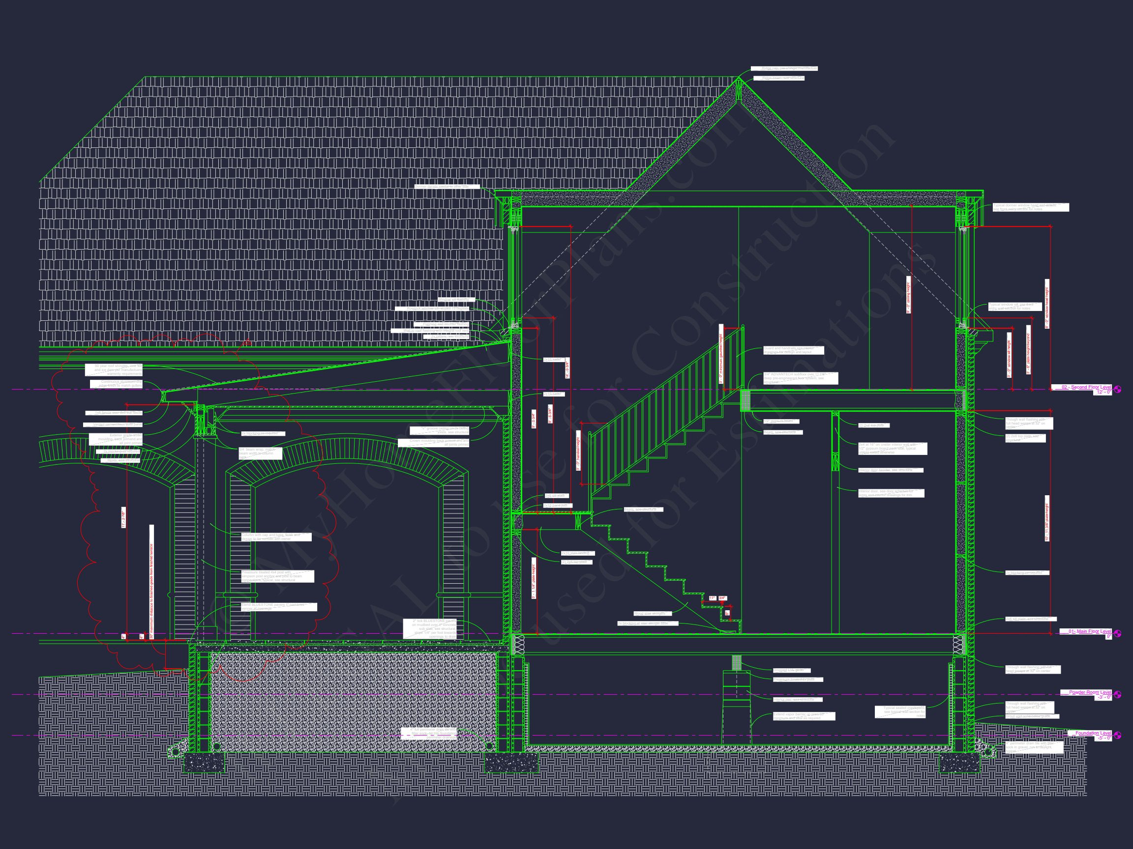 Luxury house Plan with CAD Blueprints
