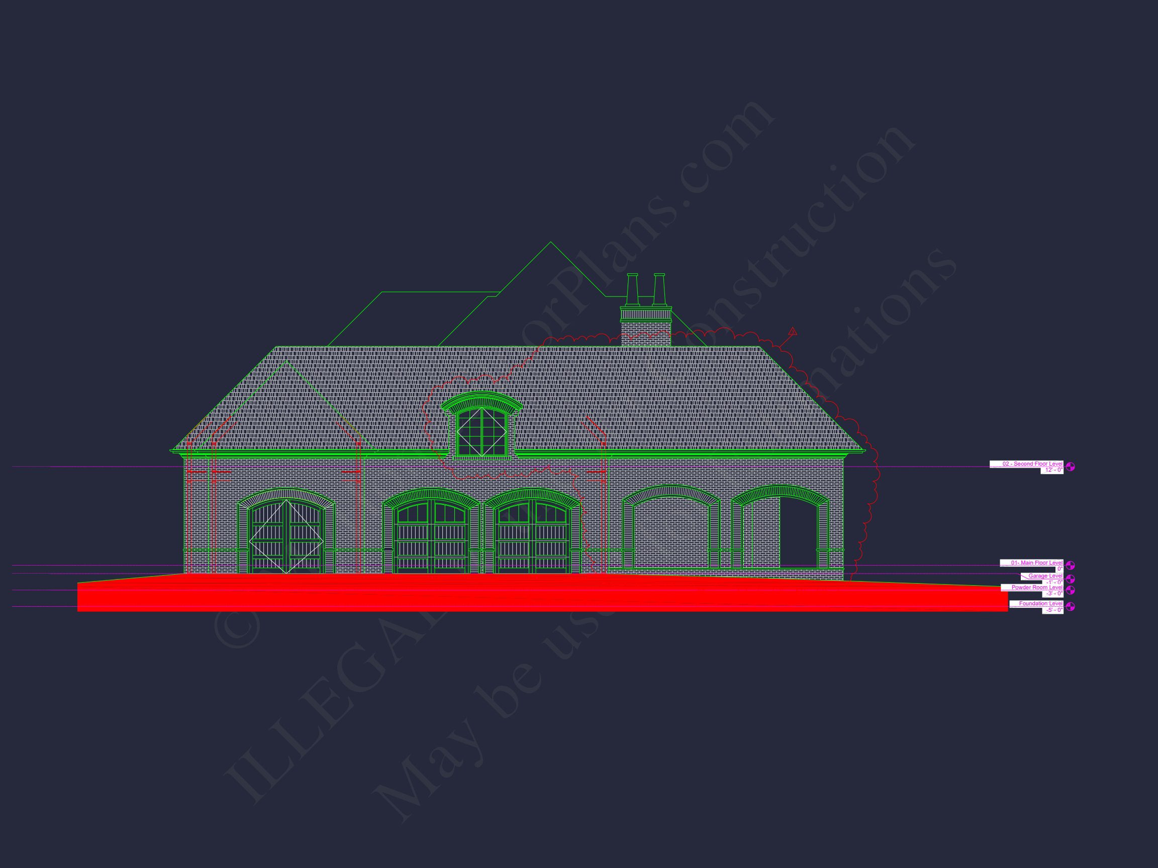 Luxury house Plan with CAD Blueprints